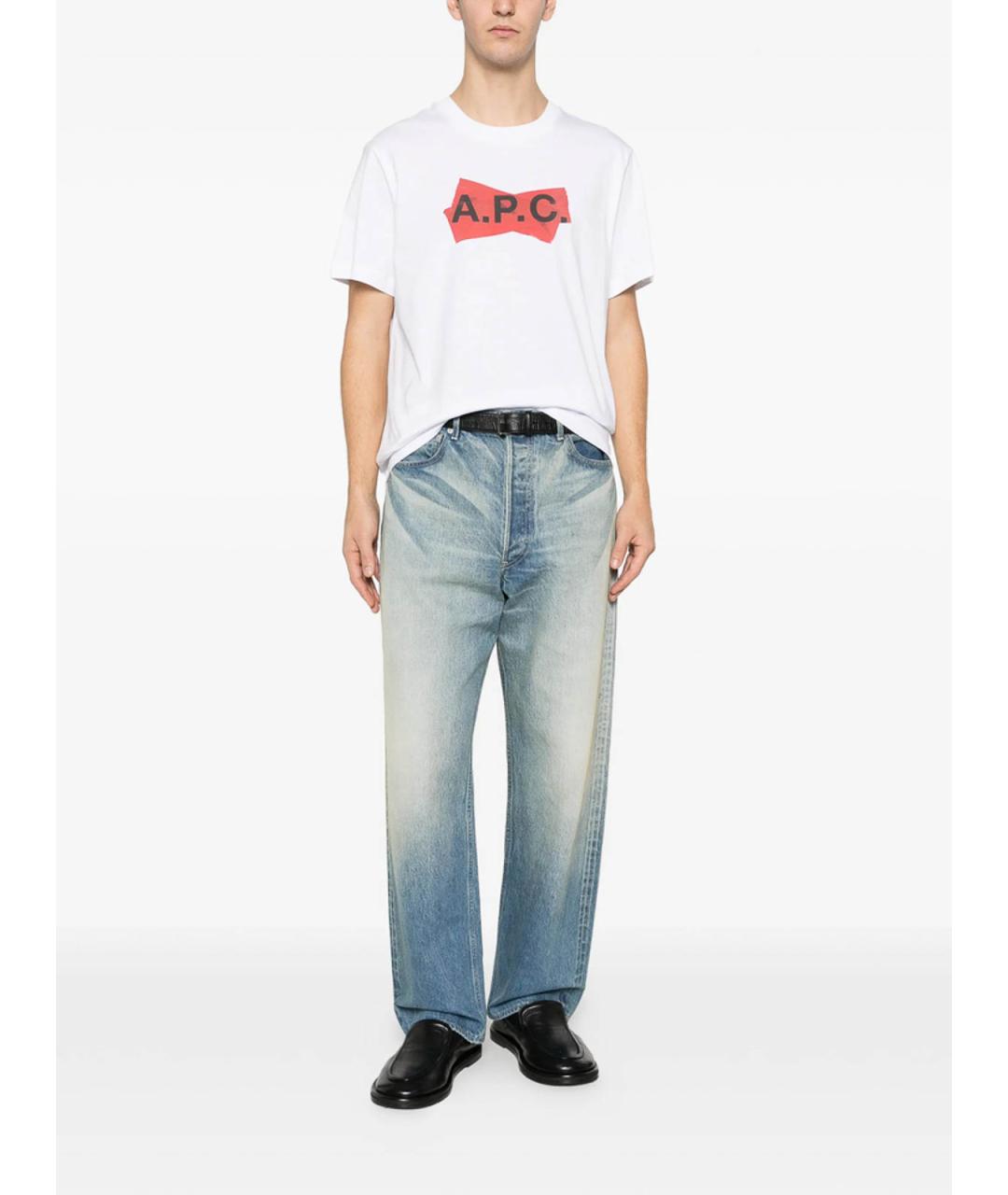 A.P.C. Белая хлопковая футболка, фото 4