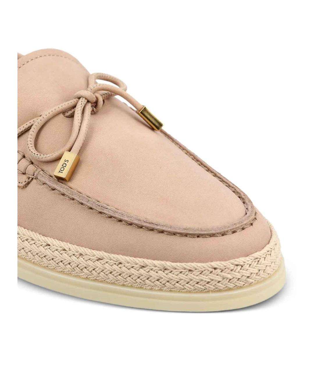 TOD'S Розовые кожаные балетки, фото 3