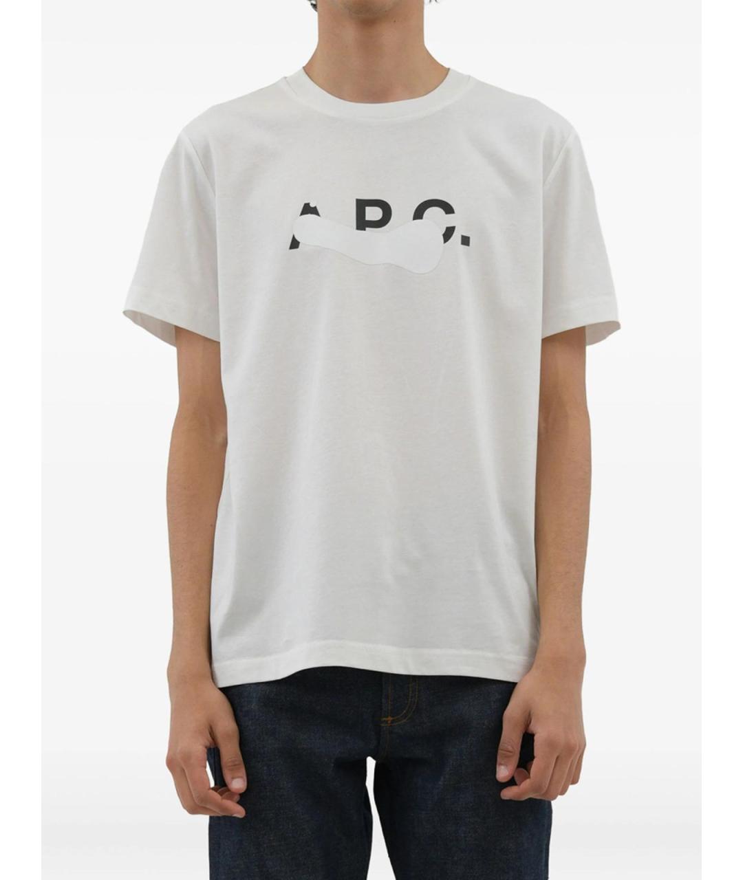 A.P.C. Белая хлопковая футболка, фото 3