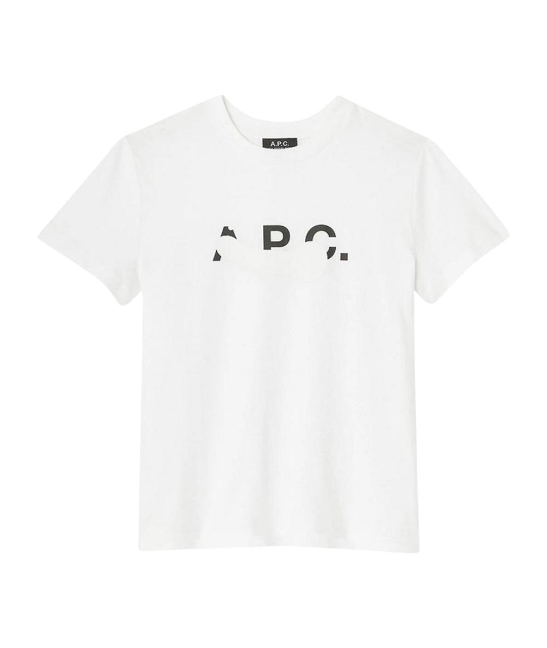 A.P.C. Белая хлопковая футболка, фото 1