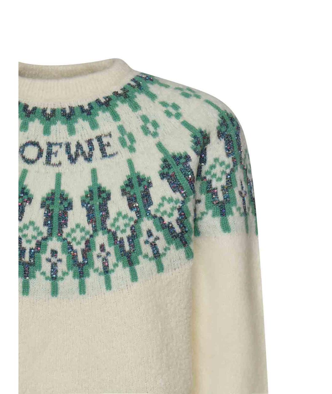 LOEWE Белый шерстяной джемпер / свитер, фото 3
