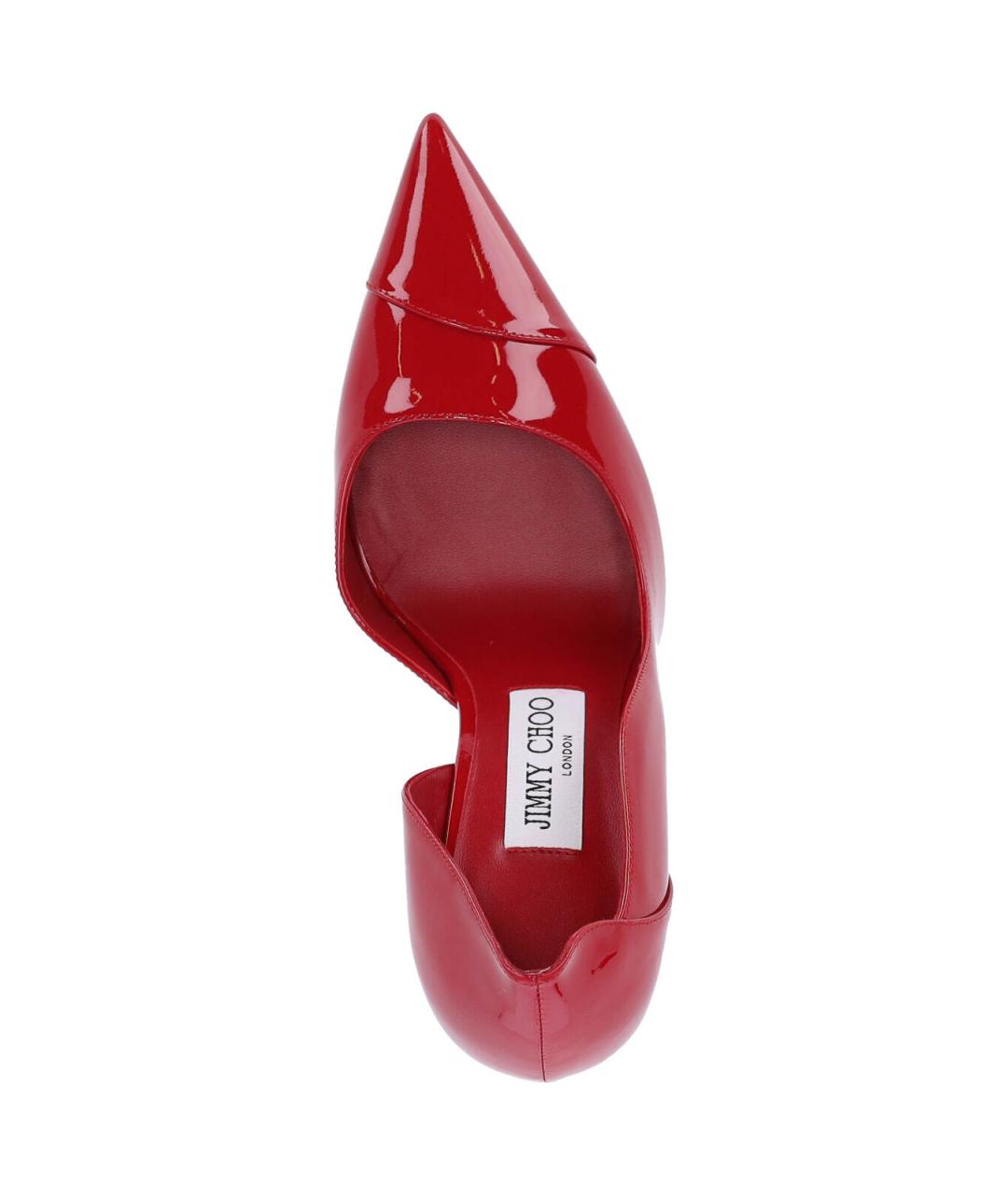 JIMMY CHOO Красные кожаные туфли, фото 5