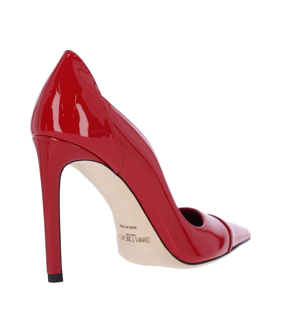 JIMMY CHOO Красные кожаные туфли, фото 4