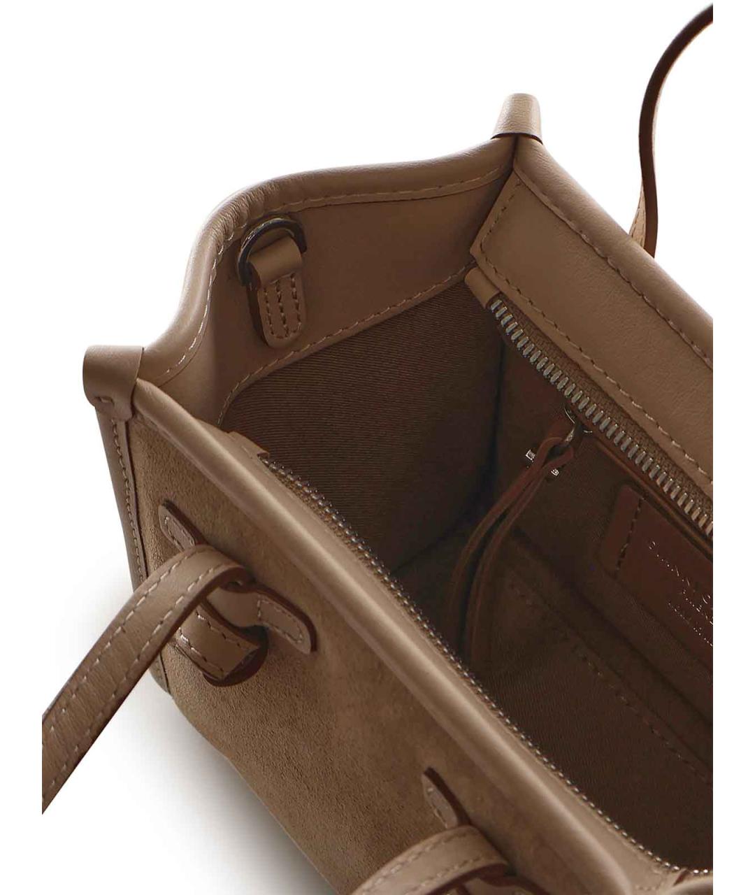 Gianni Chiarini Бежевая кожаная сумка тоут, фото 4
