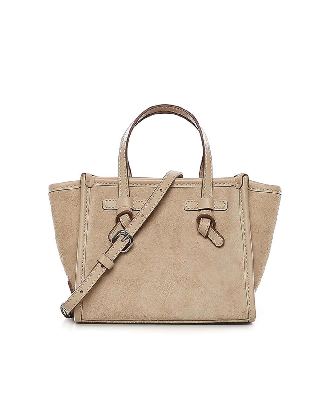 Gianni Chiarini Бежевая кожаная сумка тоут, фото 1