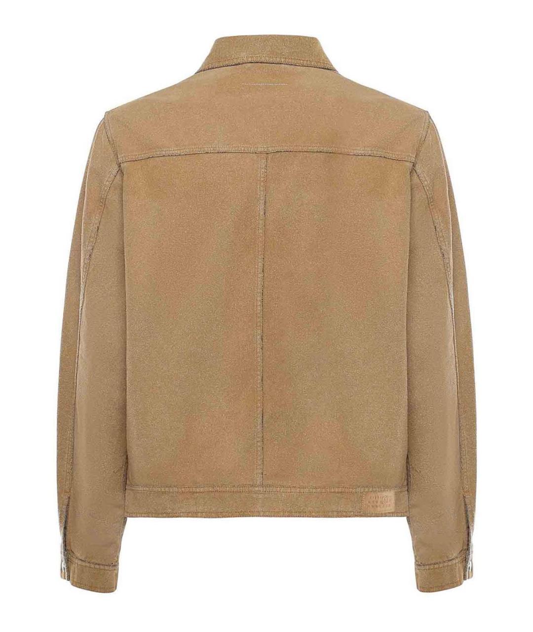 MM6 MAISON MARGIELA Бежевая хлопковая куртка, фото 3