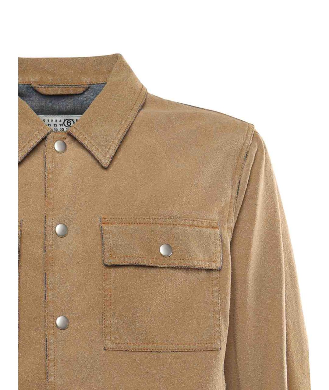 MM6 MAISON MARGIELA Бежевая хлопковая куртка, фото 2