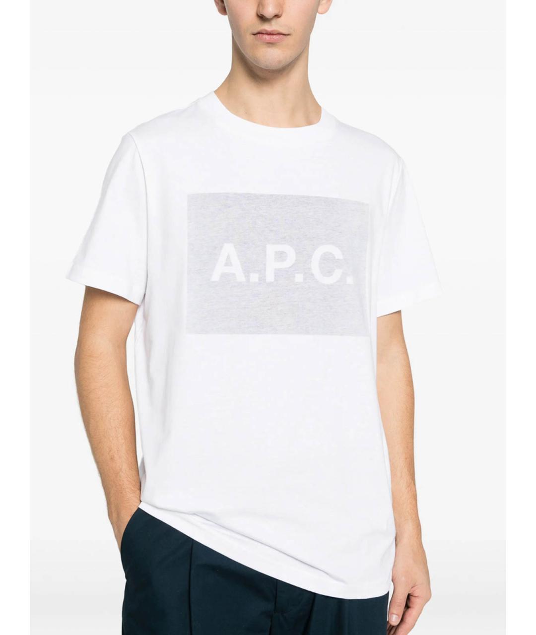 A.P.C. Белая хлопковая футболка, фото 4