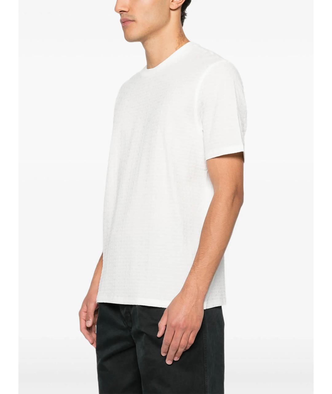 EMPORIO ARMANI Белая хлопковая футболка, фото 5