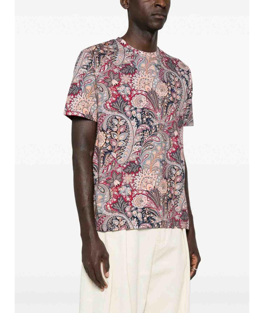 ETRO Красная хлопковая футболка, фото 2