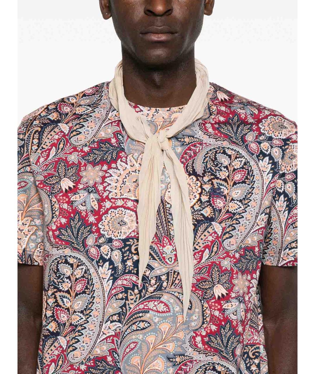 ETRO Красная хлопковая футболка, фото 4