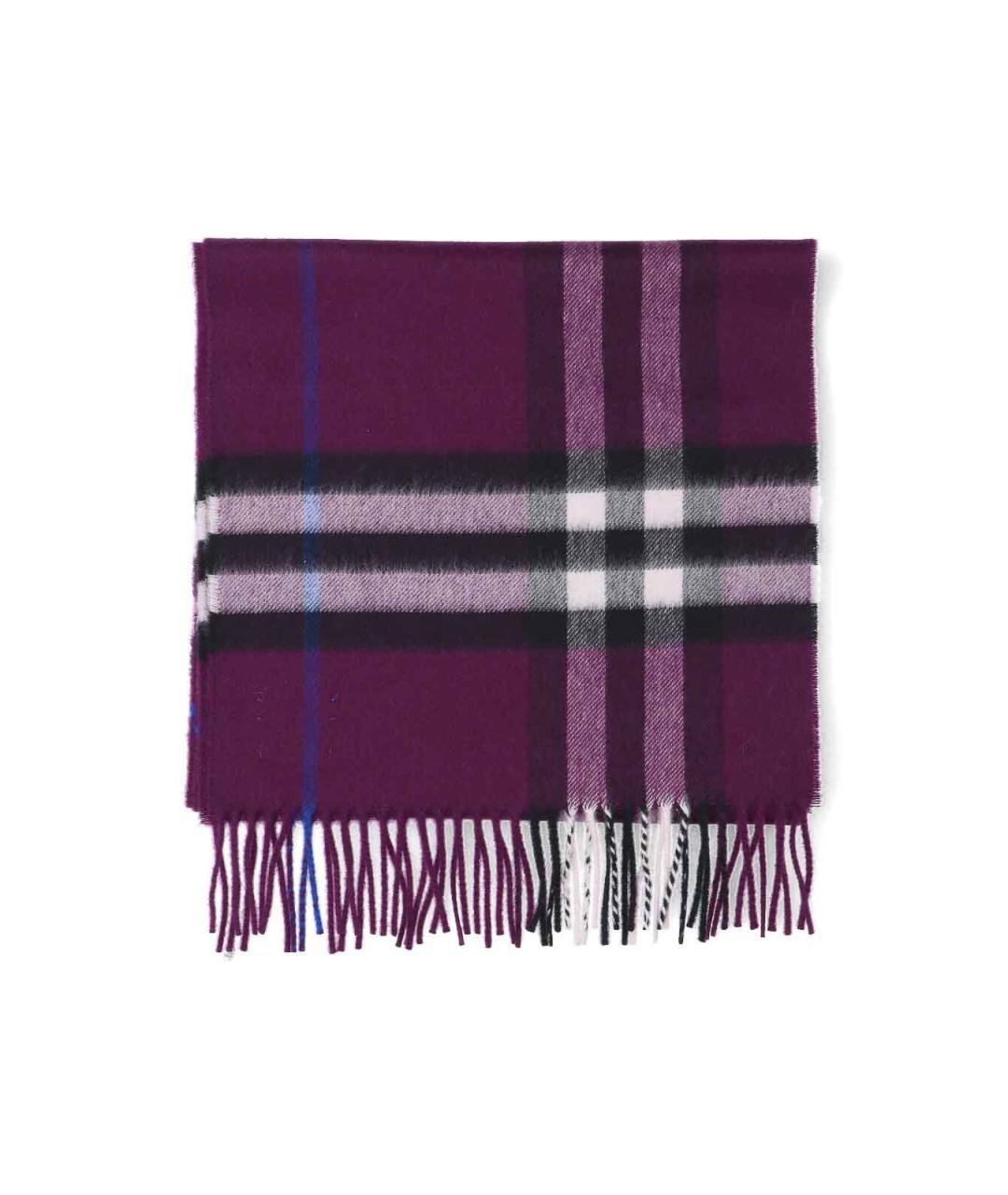 BURBERRY Фиолетовый кашемировый шарф, фото 2