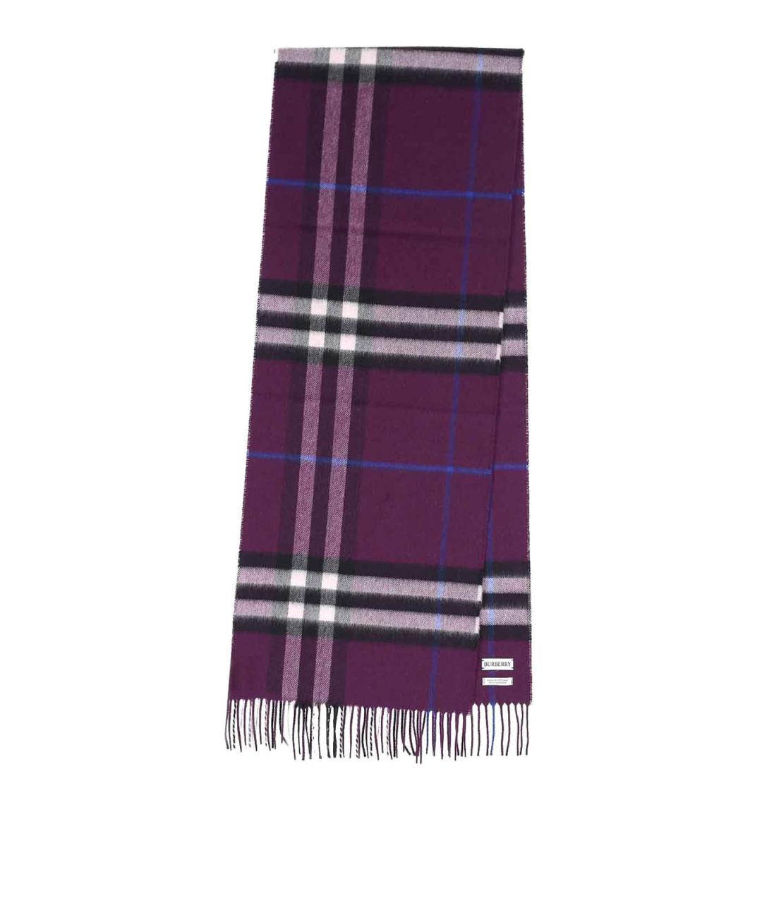 BURBERRY Фиолетовый кашемировый шарф, фото 1