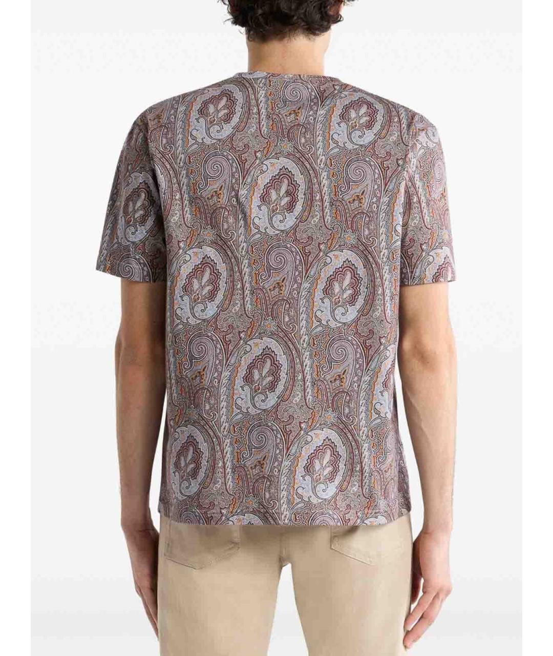 ETRO Бордовая хлопковая футболка, фото 5