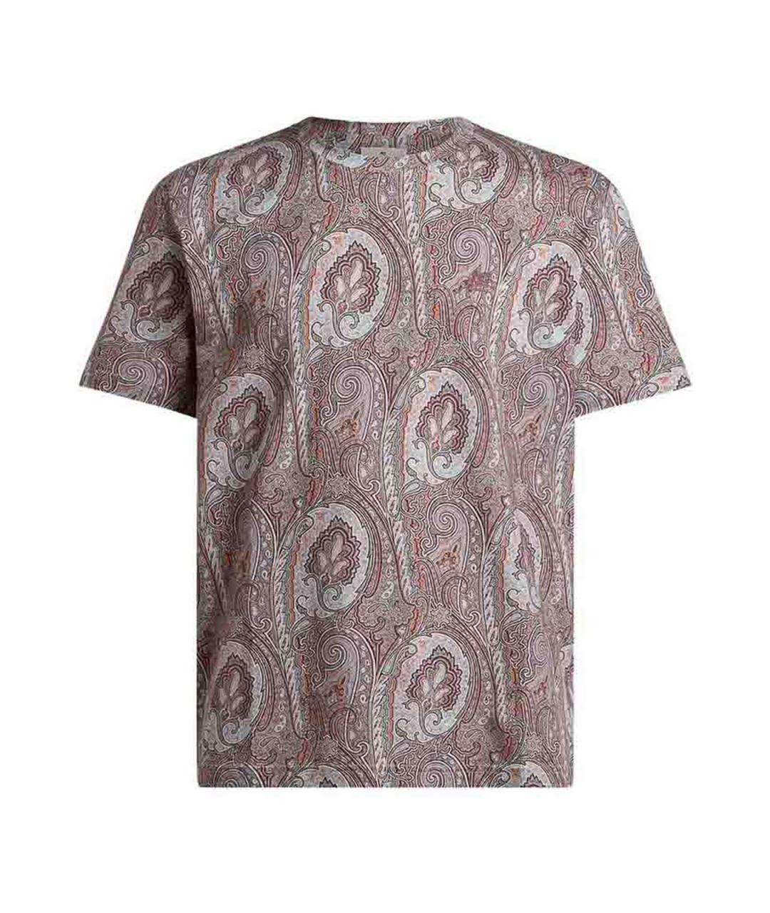 ETRO Бордовая хлопковая футболка, фото 1
