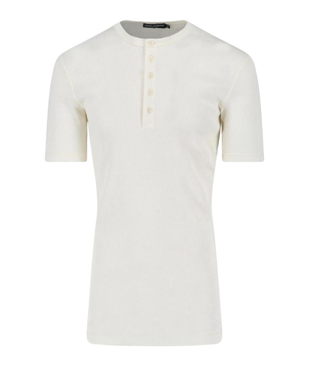 DOLCE&GABBANA Белая хлопковая футболка, фото 1