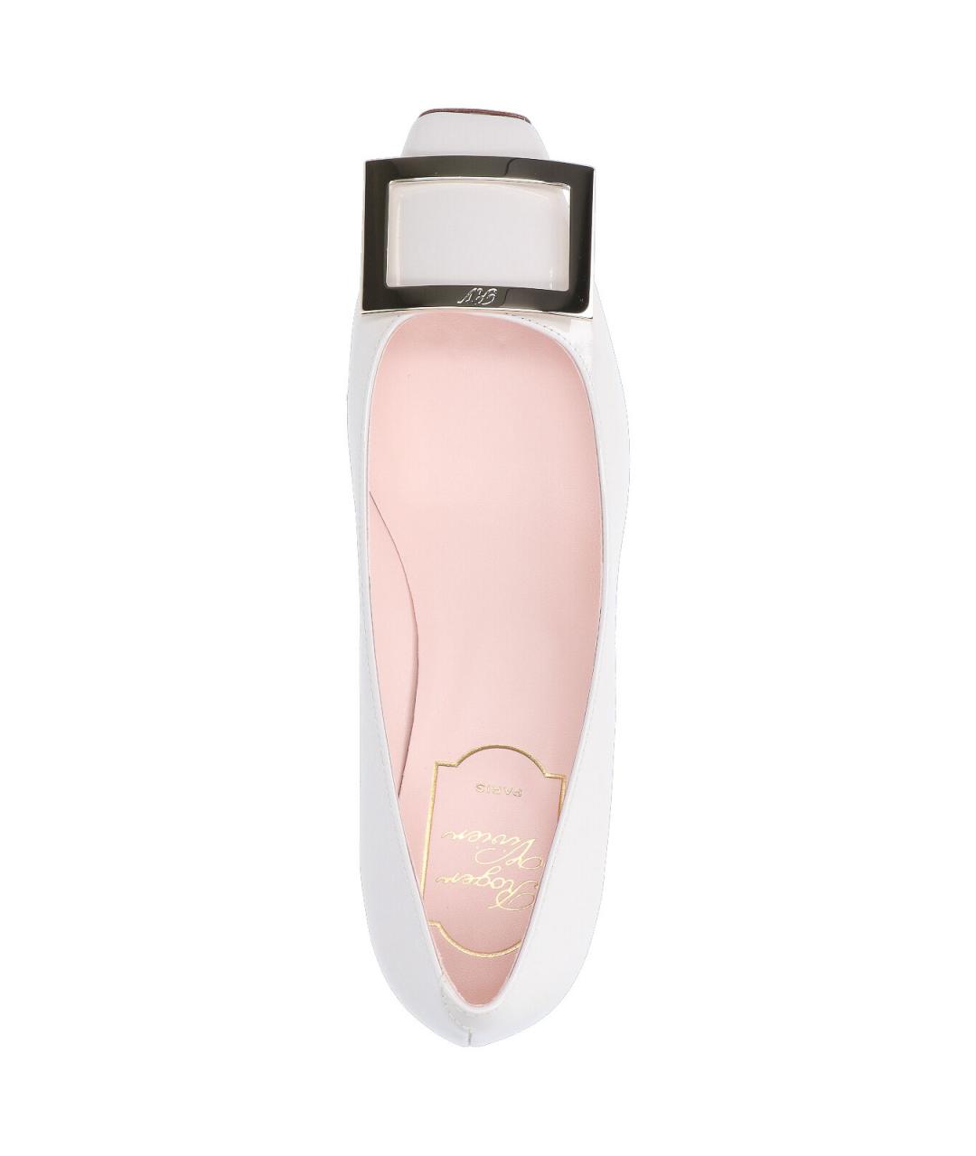 ROGER VIVIER Белые кожаные туфли, фото 5