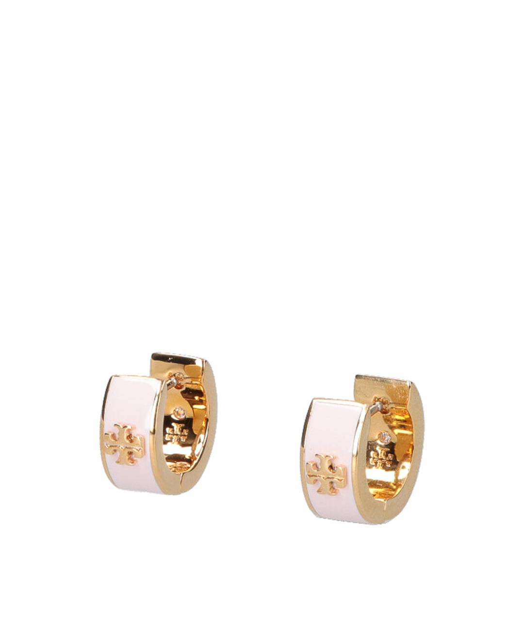 TORY BURCH Белые металлические серьги, фото 1