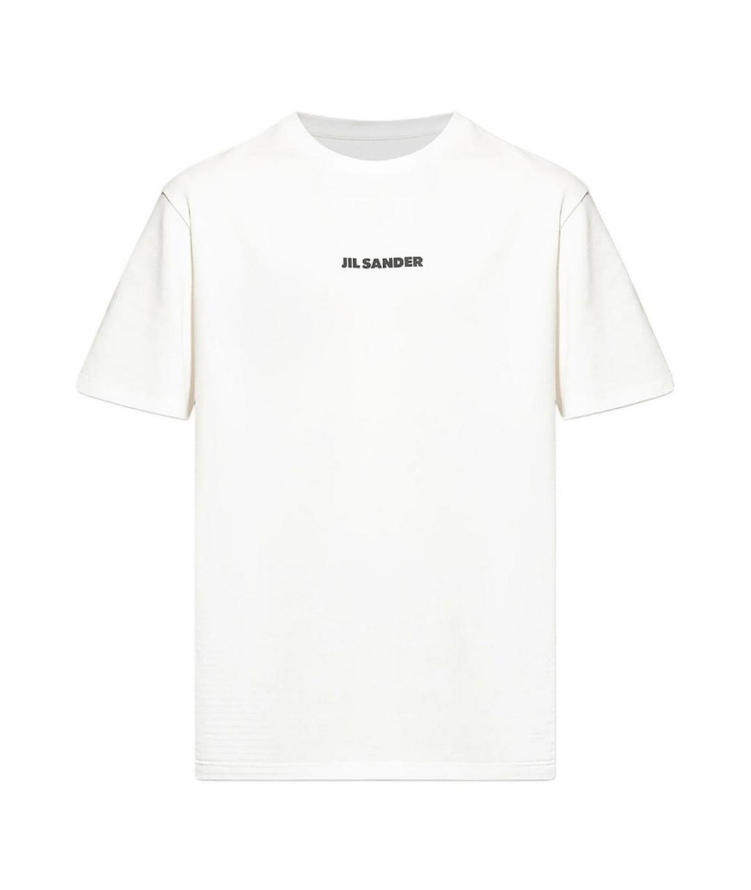 JIL SANDER Белая хлопковая футболка, фото 1