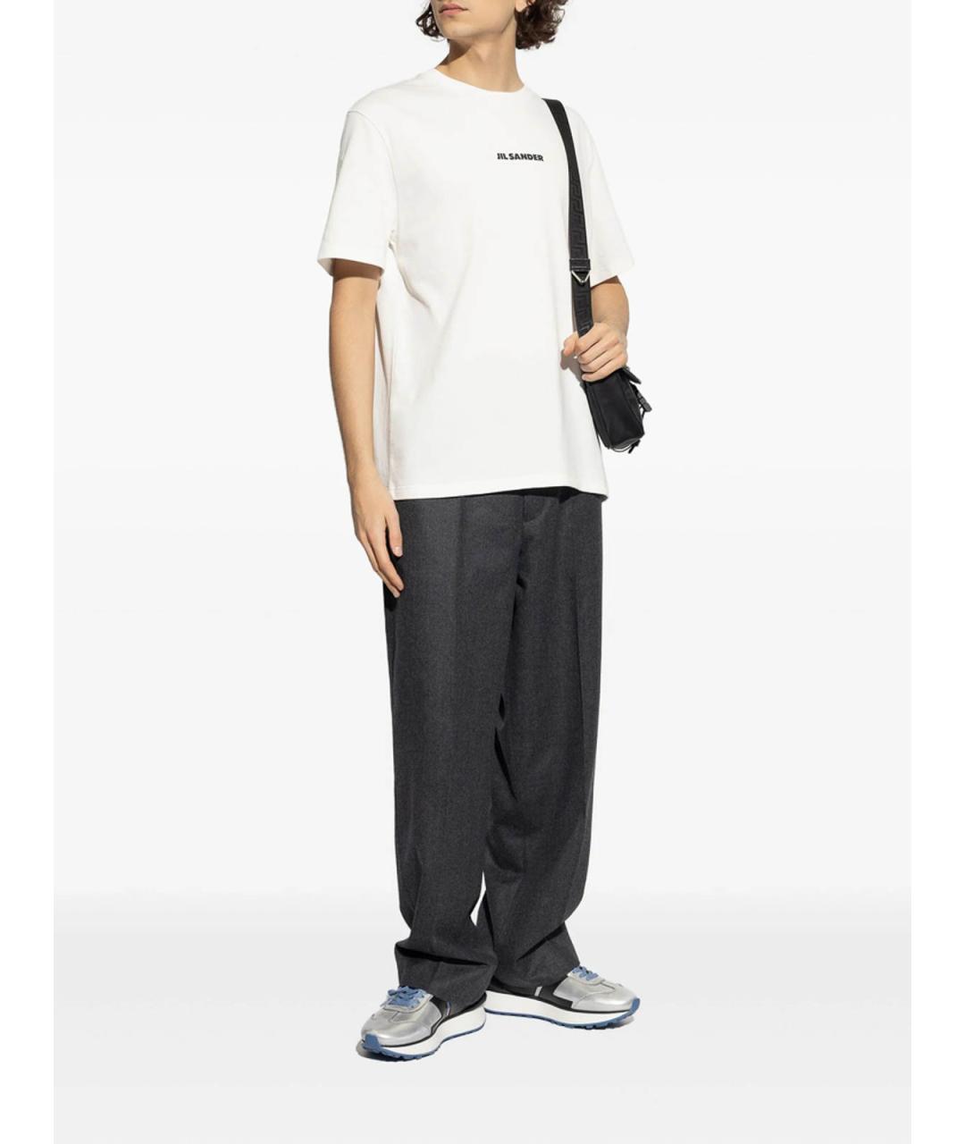 JIL SANDER Белая хлопковая футболка, фото 2