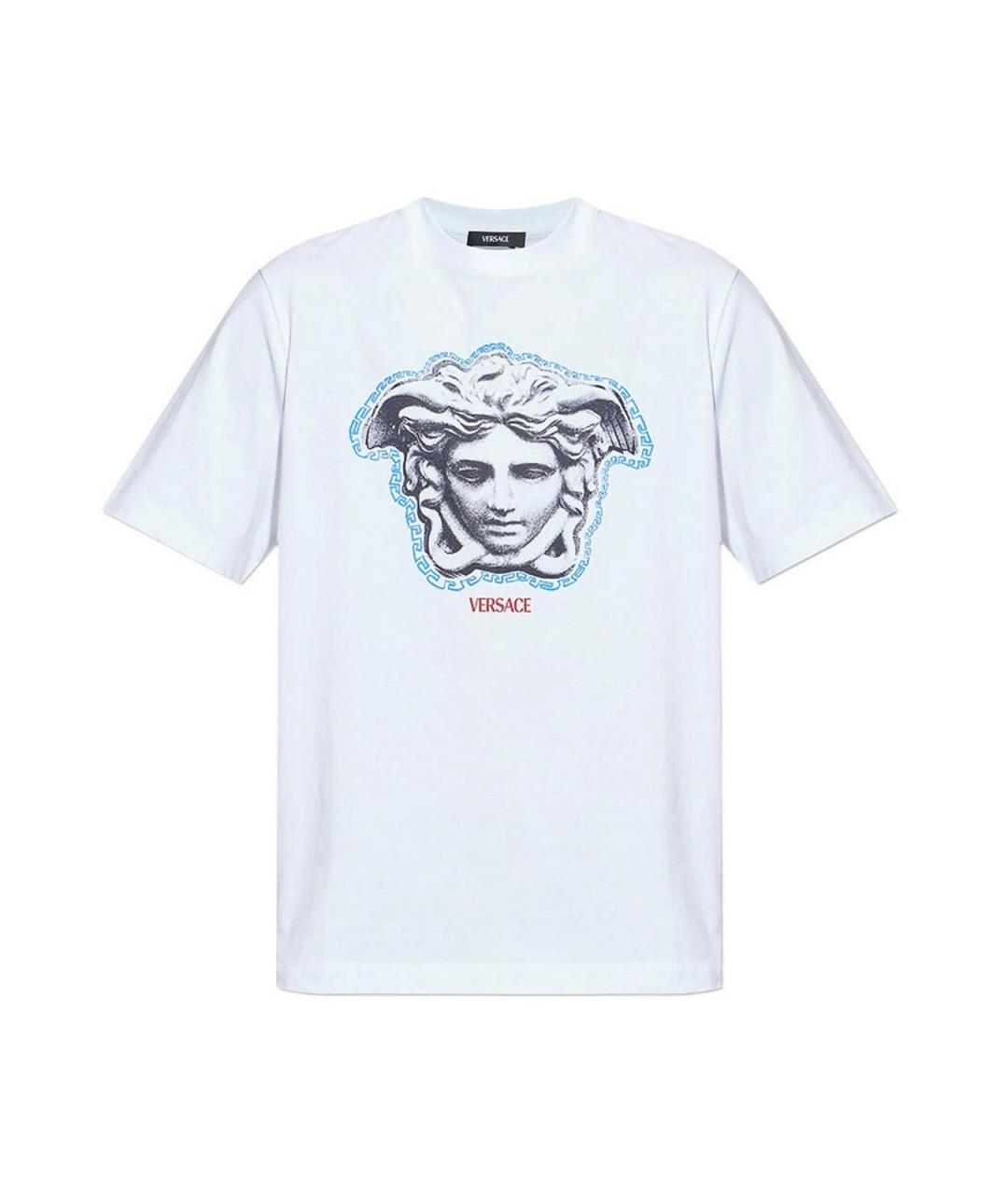 VERSACE Белая хлопковая футболка, фото 1