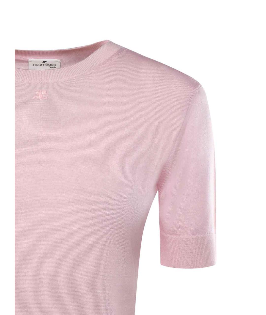 COURREGES Розовая шерстяная майка, фото 2