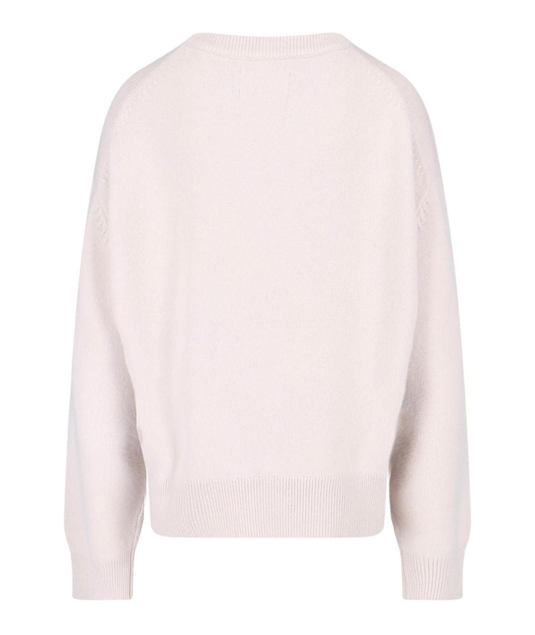 EXTREME CASHMERE Белый кашемировый джемпер / свитер, фото 2