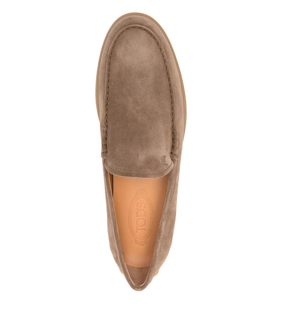 TOD'S Коричневые замшевые лоферы, фото 3