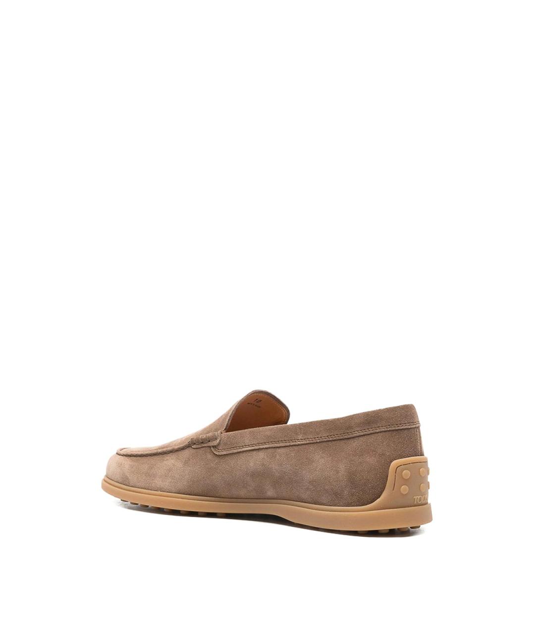 TOD'S Коричневые замшевые лоферы, фото 2