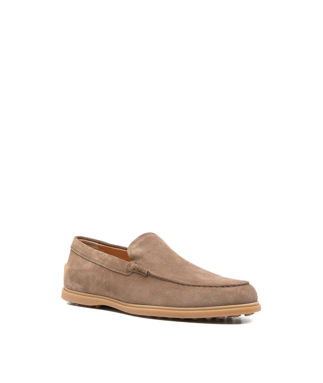 TOD'S Коричневые замшевые лоферы, фото 4
