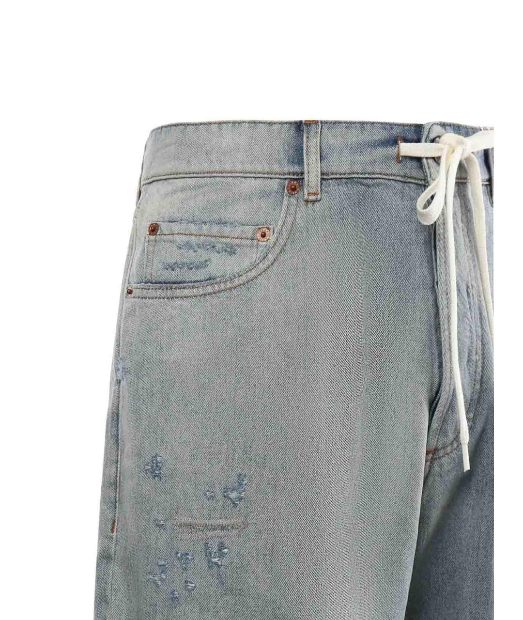 MM6 MAISON MARGIELA Синие хлопковые шорты, фото 2