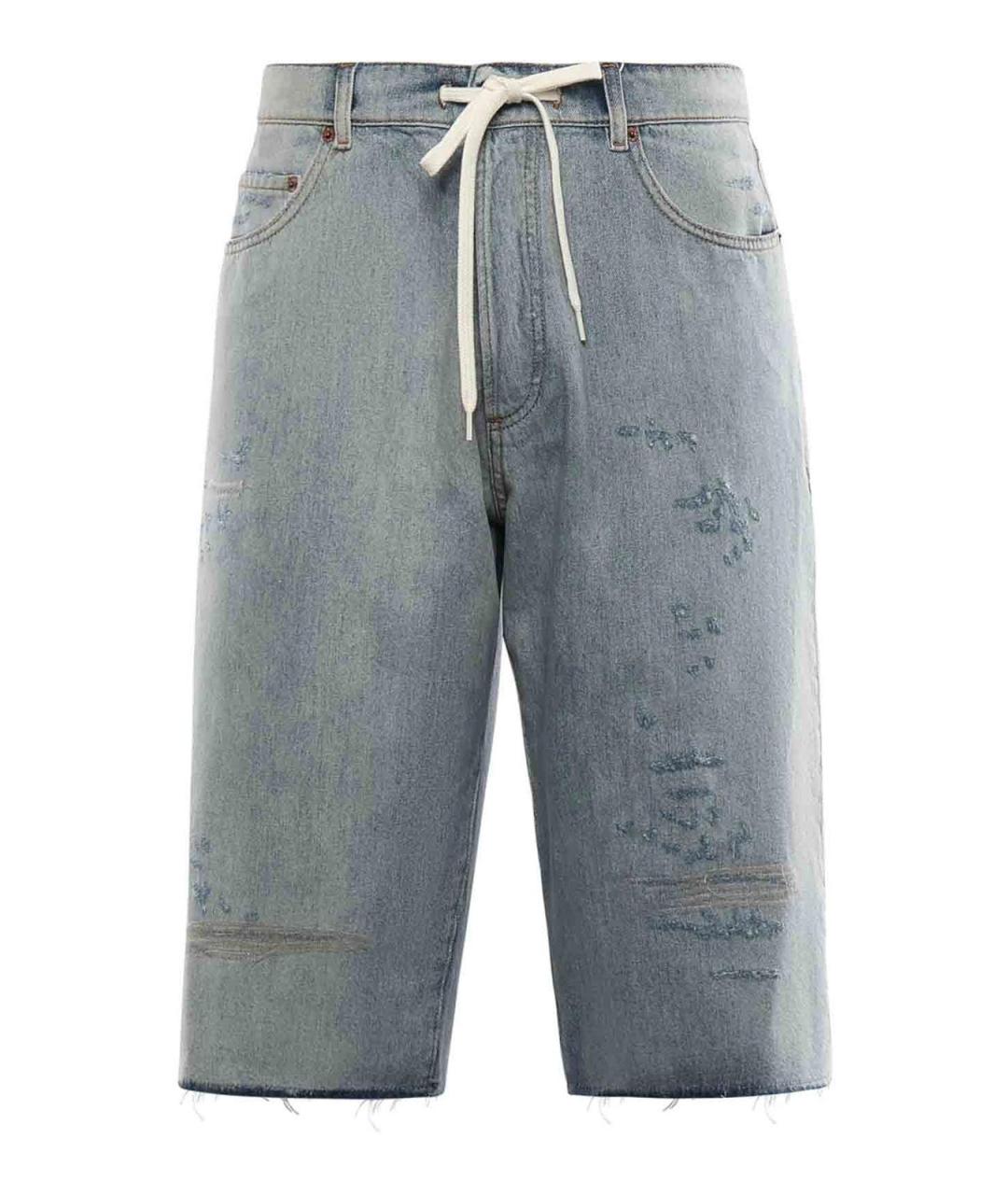 MM6 MAISON MARGIELA Синие хлопковые шорты, фото 1
