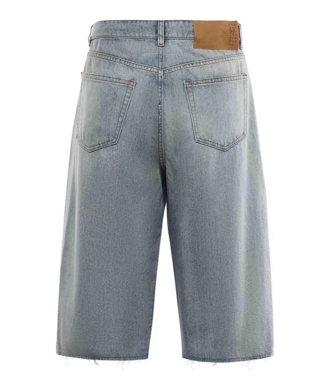 MM6 MAISON MARGIELA Синие хлопковые шорты, фото 3