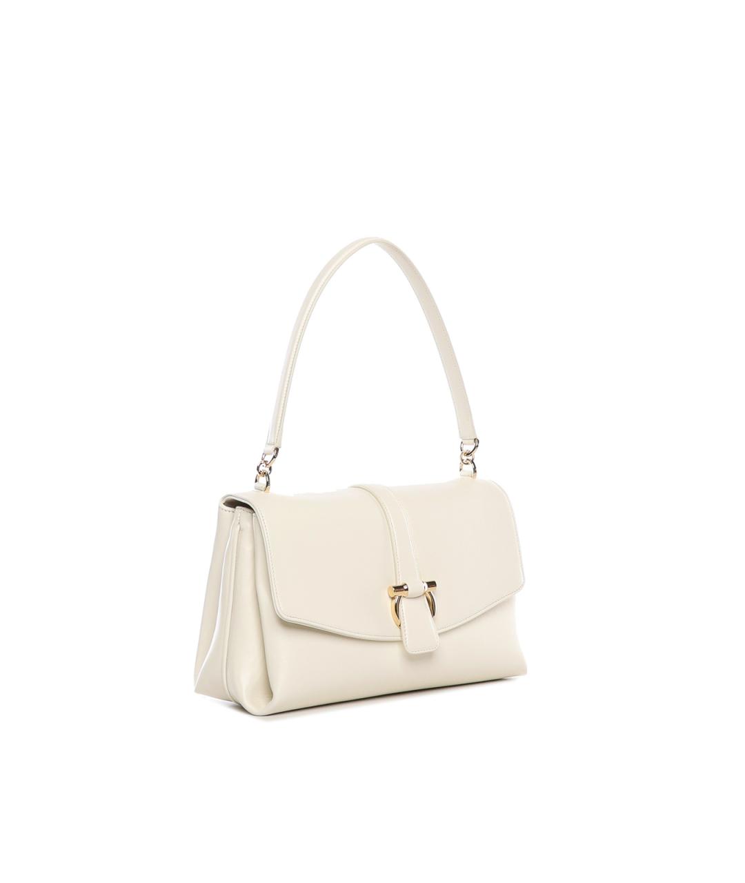 FERRAGAMO Бежевая кожаная сумка через плечо, фото 2