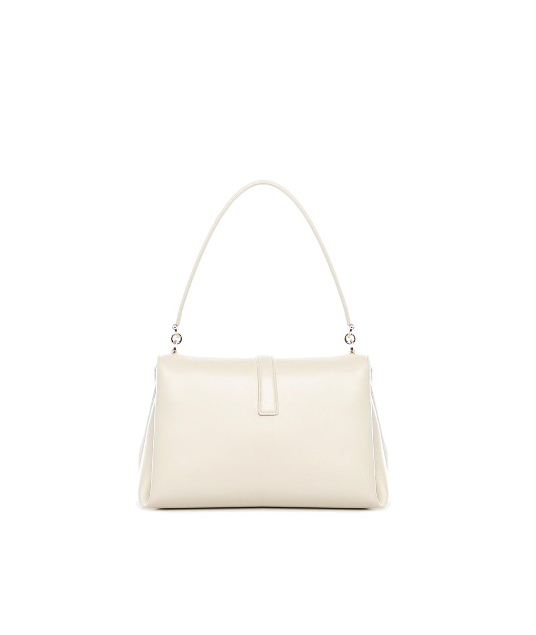 FERRAGAMO Бежевая кожаная сумка через плечо, фото 3