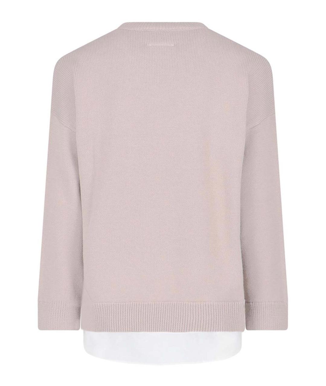 MM6 MAISON MARGIELA Бежевая шерстяная классическая рубашка, фото 2