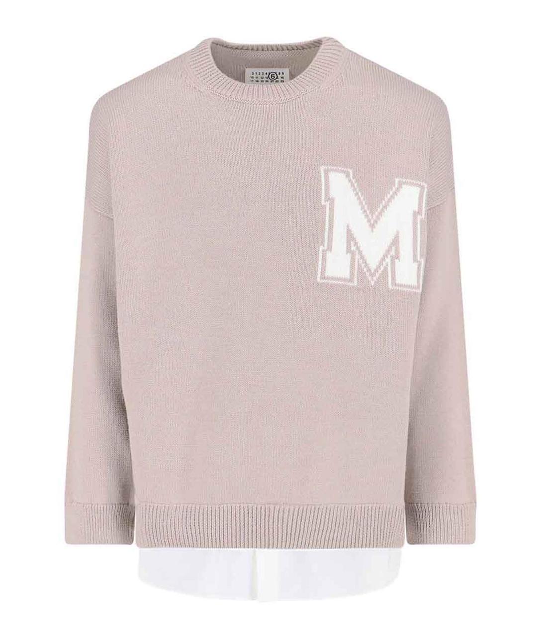 MM6 MAISON MARGIELA Бежевая шерстяная классическая рубашка, фото 1