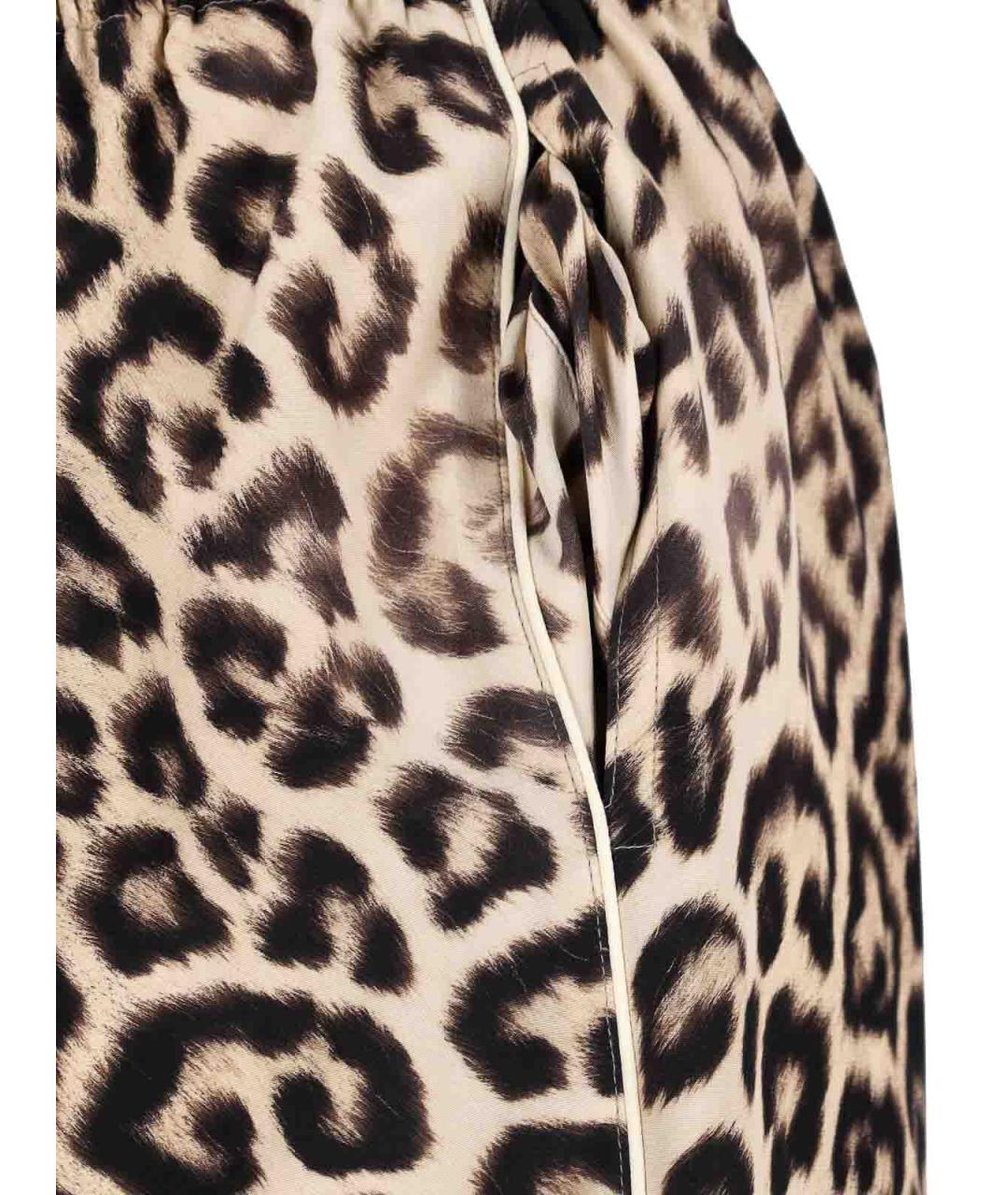 ERMANNO SCERVINO Коричневые шелковые брюки широкие, фото 5