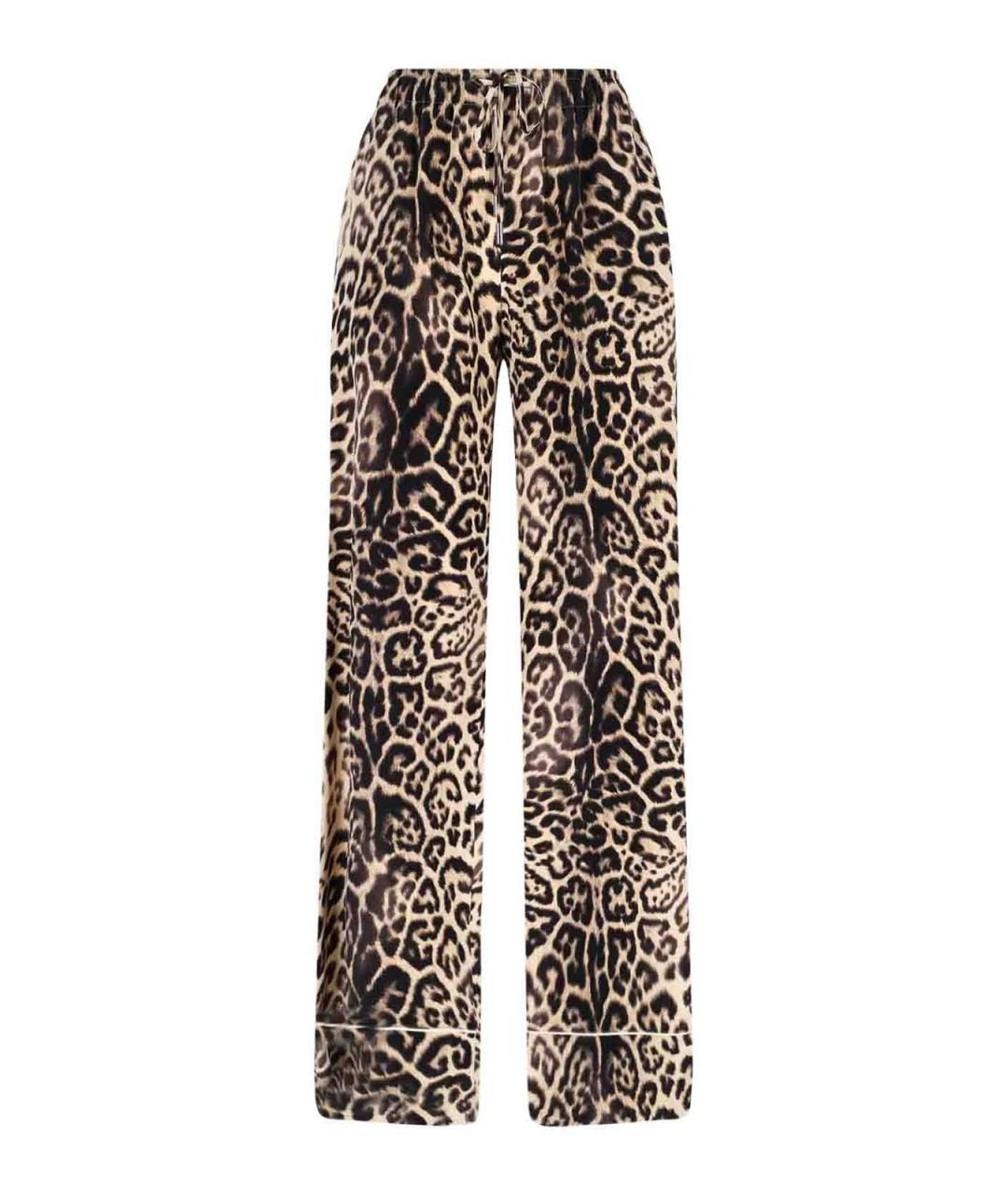 ERMANNO SCERVINO Коричневые шелковые брюки широкие, фото 1