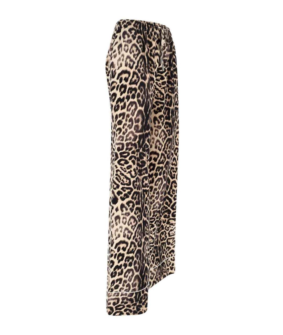 ERMANNO SCERVINO Коричневые шелковые брюки широкие, фото 3