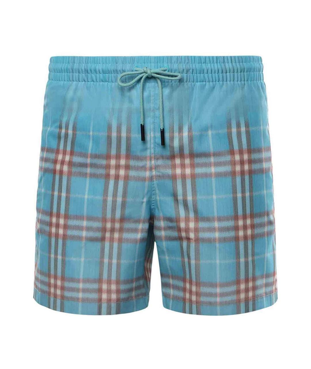 BURBERRY Синие полиэстеровые плавки, фото 1