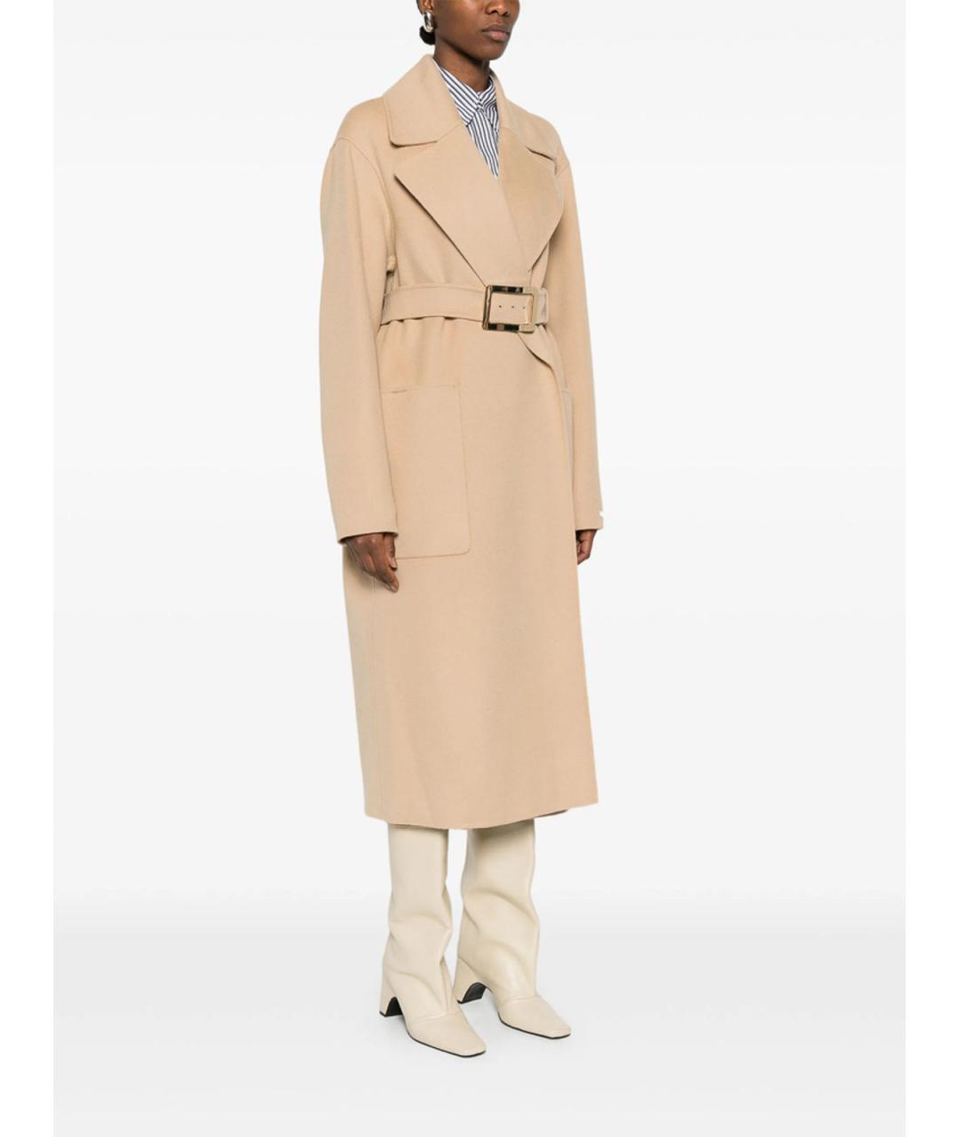 SPORTMAX Коричневое шерстяное пальто, фото 4
