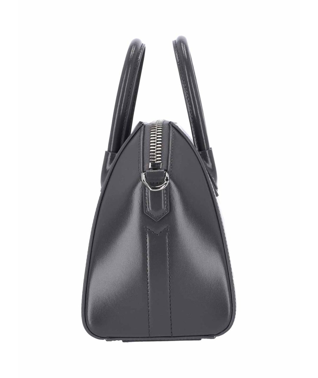 GIVENCHY Антрацитовая кожаная сумка тоут, фото 5