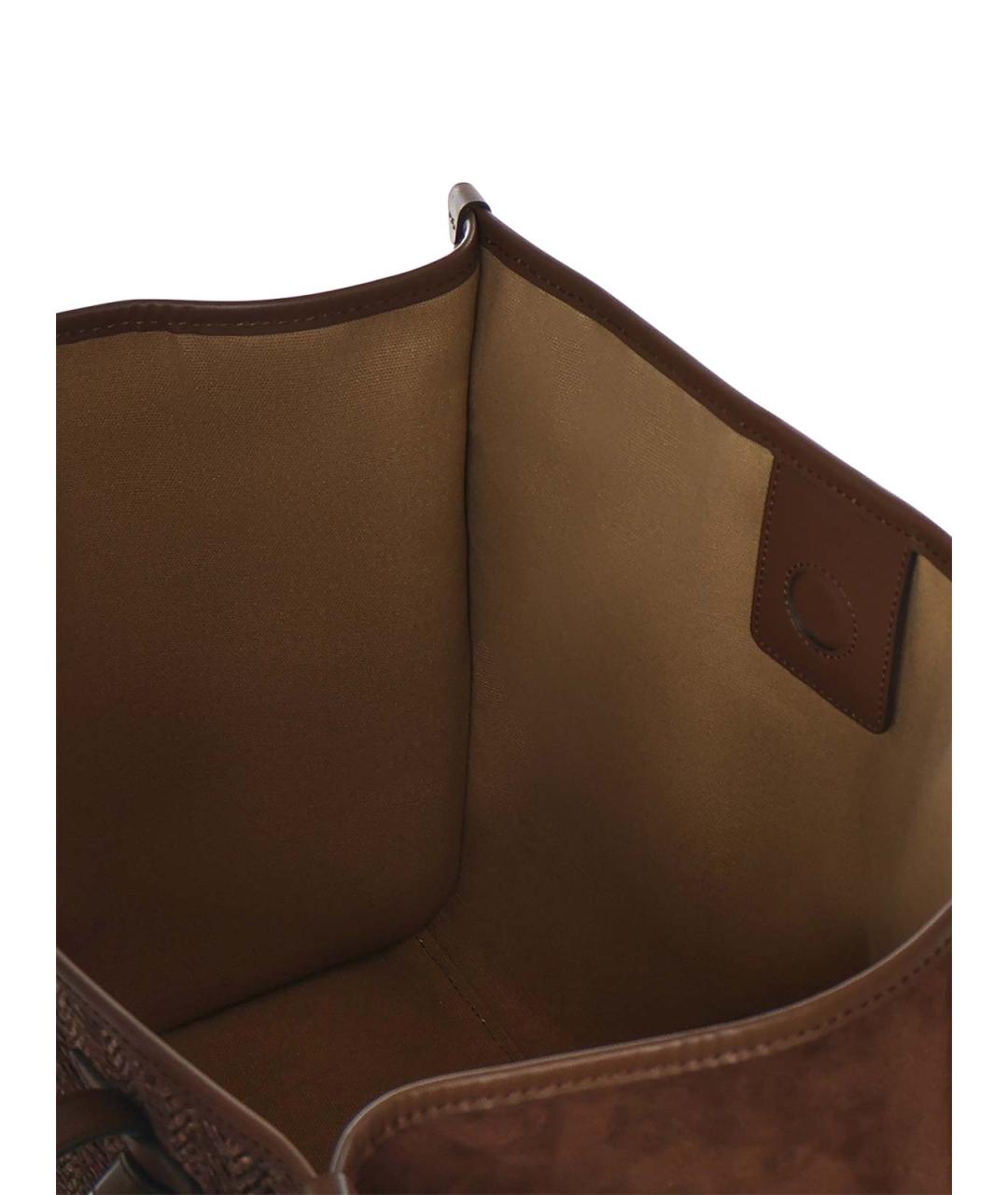 Gianni Chiarini Коричневая плетеная сумка тоут, фото 4
