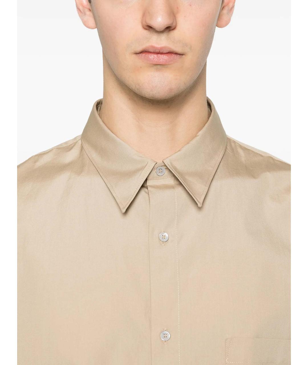 A.P.C. Бежевая хлопковая классическая рубашка, фото 3