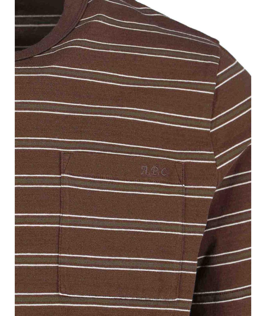 A.P.C. Коричневая хлопковая футболка, фото 3
