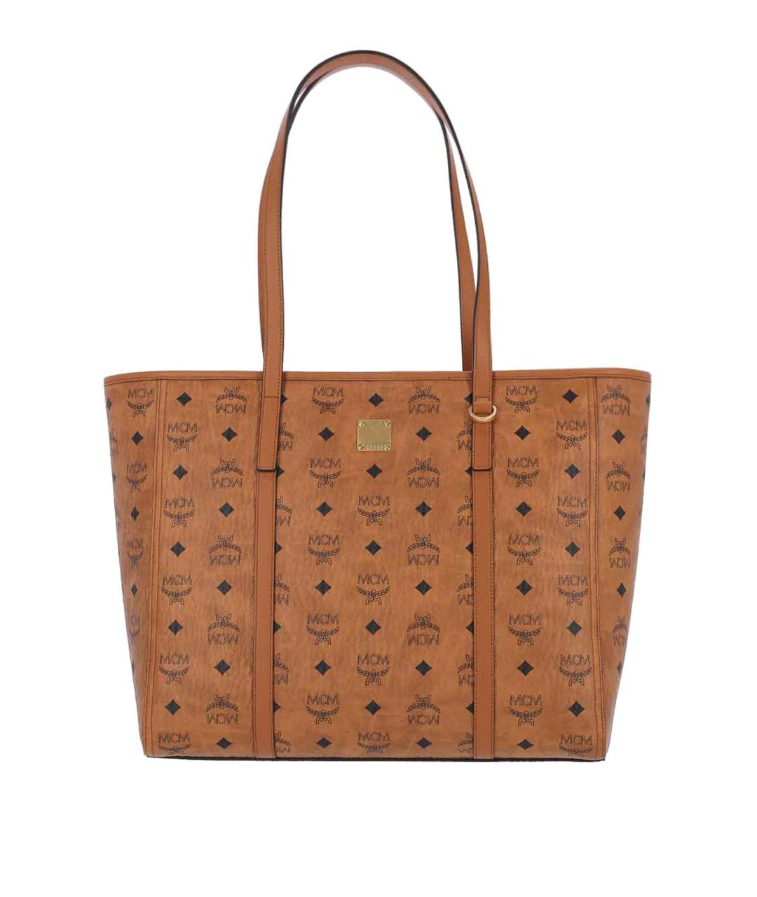 MCM Коричневая синтетическая сумка тоут, фото 1