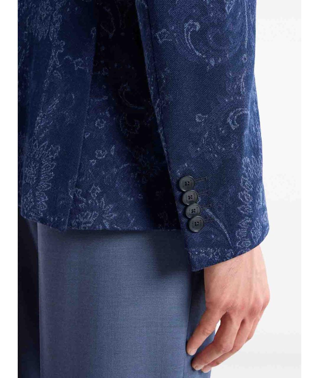 ETRO Синяя хлопковая куртка, фото 2