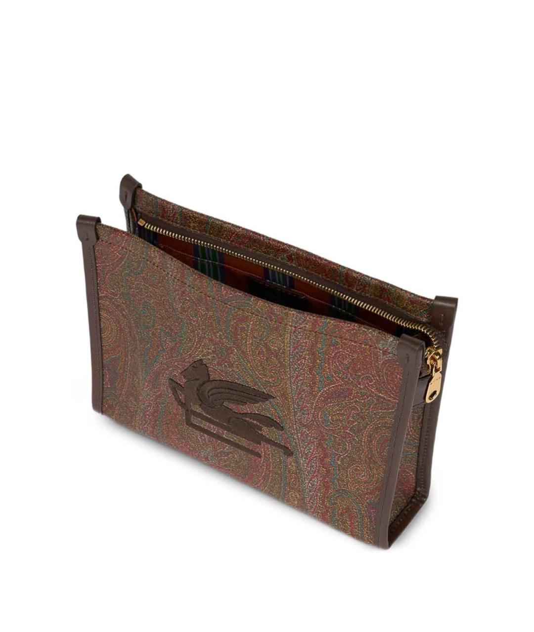ETRO Коричневая кожаная сумка тоут, фото 4
