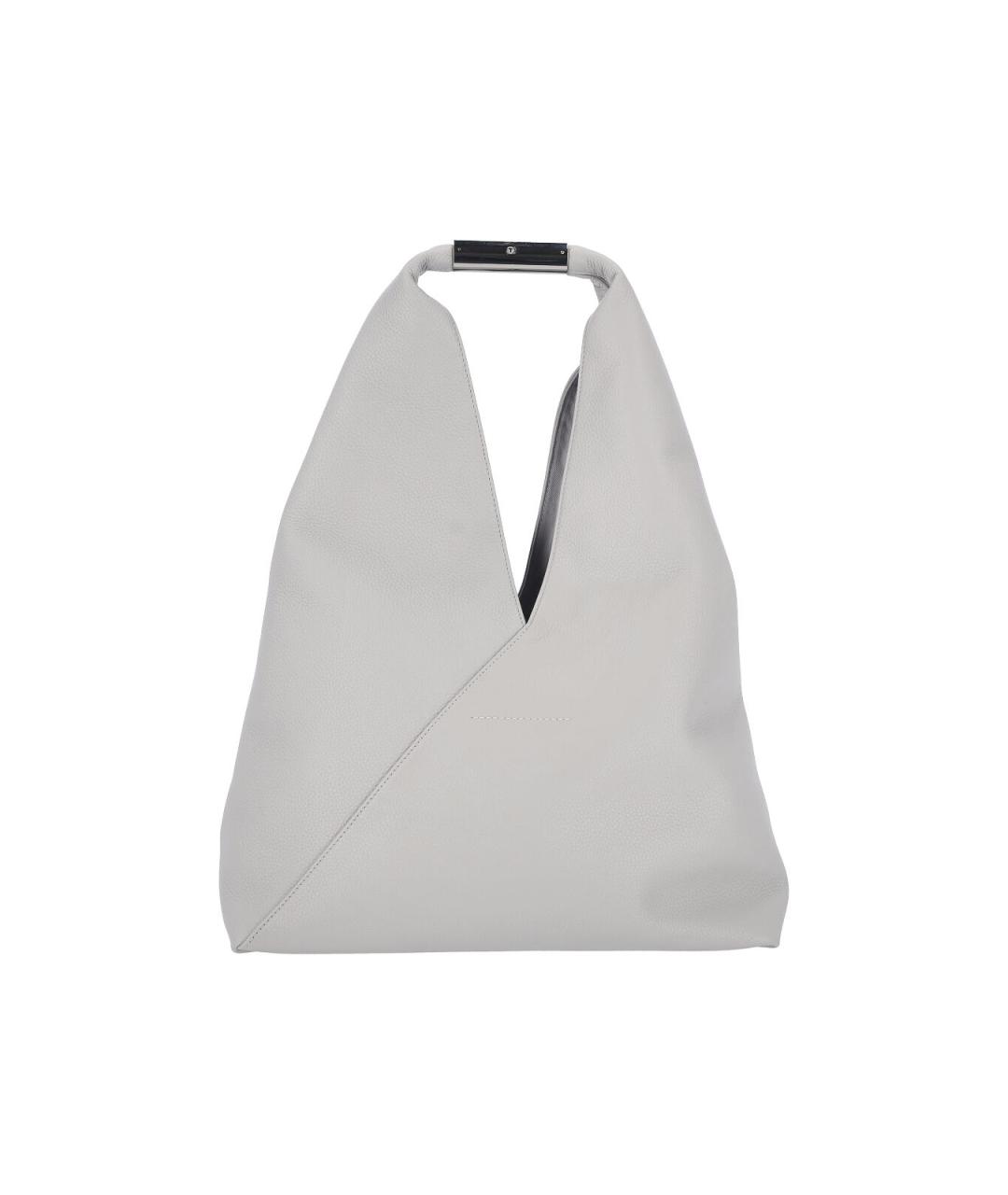 MM6 MAISON MARGIELA Серая кожаная сумка через плечо, фото 3